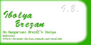 ibolya brezan business card